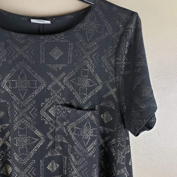 Lularoe RARE elegant gold black maxi dress large - Picture 5 of 7